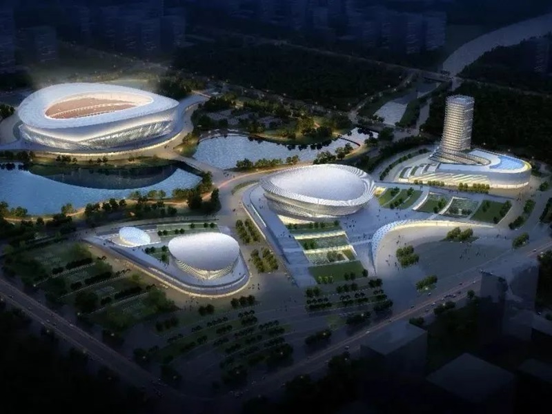 [Projektfall] Das Olympische Sportzentrum Shandong Linyi verwendet Fen'an-Aluminiummaterial. Überblick über das Olympische Sportzentrum Shandong Linyi